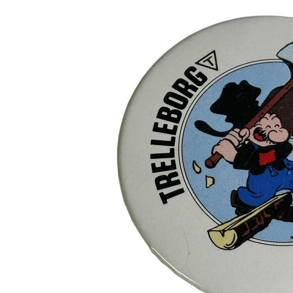 Vintage Trelleborg Trellek Button Pin - Picture 9 of 11